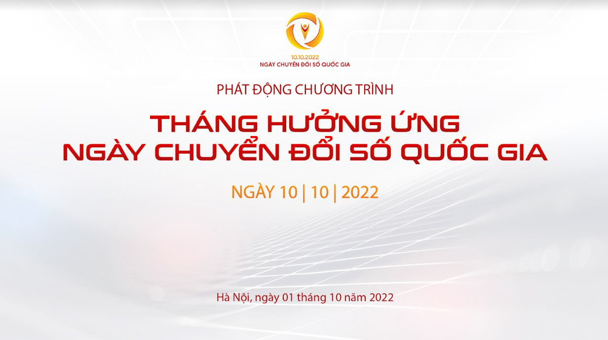 Bộ nhận diện ngày Chuyển đổi số quốc gia 10/10